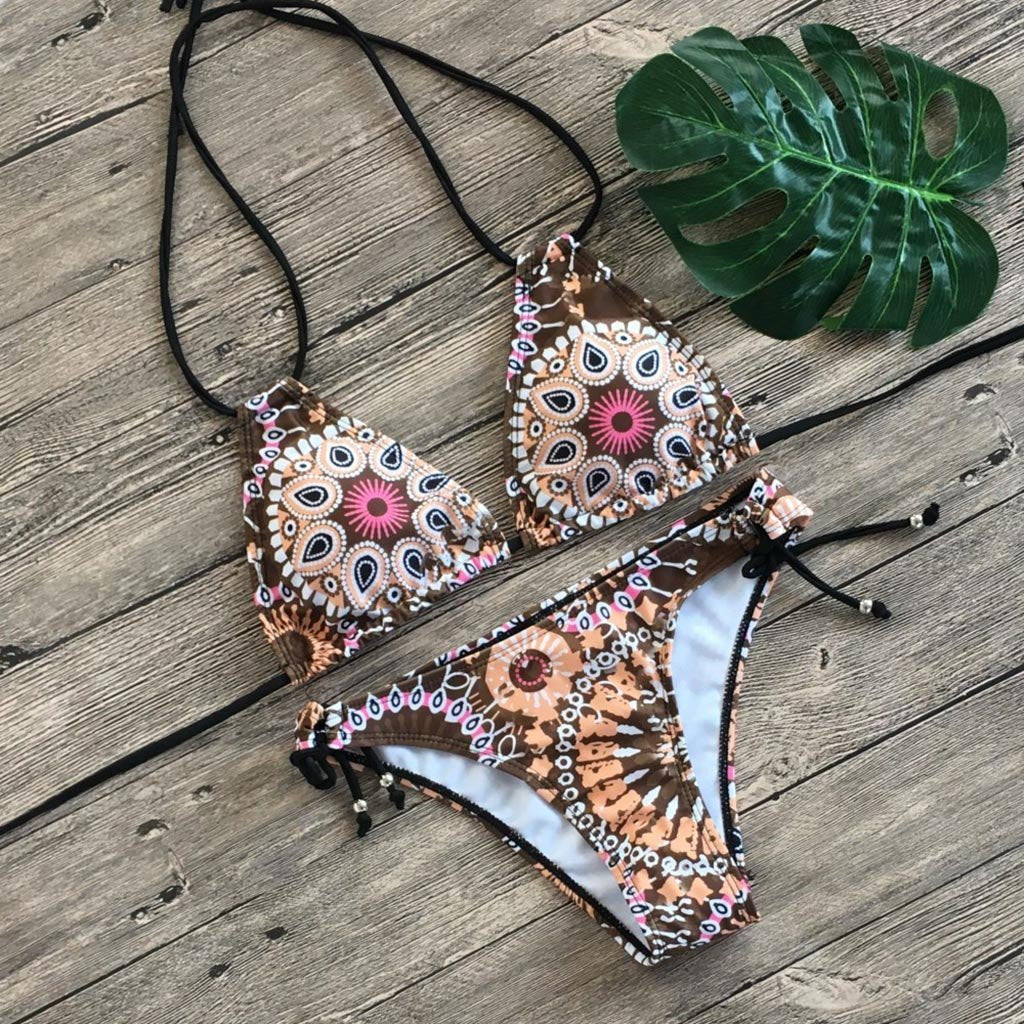 Women'S Swimming Sexy Women Floral Print Beach Suit Bikini