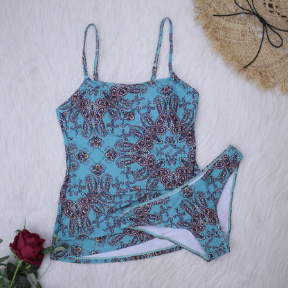 Women'S Two Piece Print Bikini Vintage Swimsuit