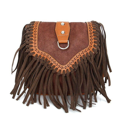 Womens' Pouch Tassel Shoulder Bag Vintage Handbag Crossbody Bags For Women Large Capacity Messenger Bags