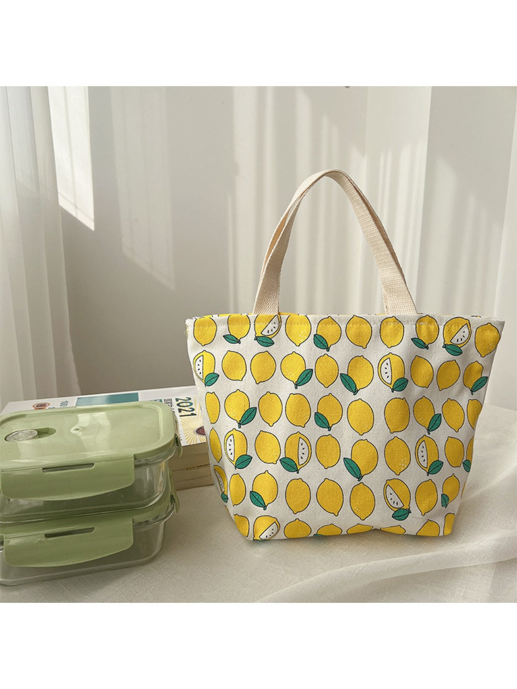 Cosbai - Canvas Small Tote with Assorted Patterns