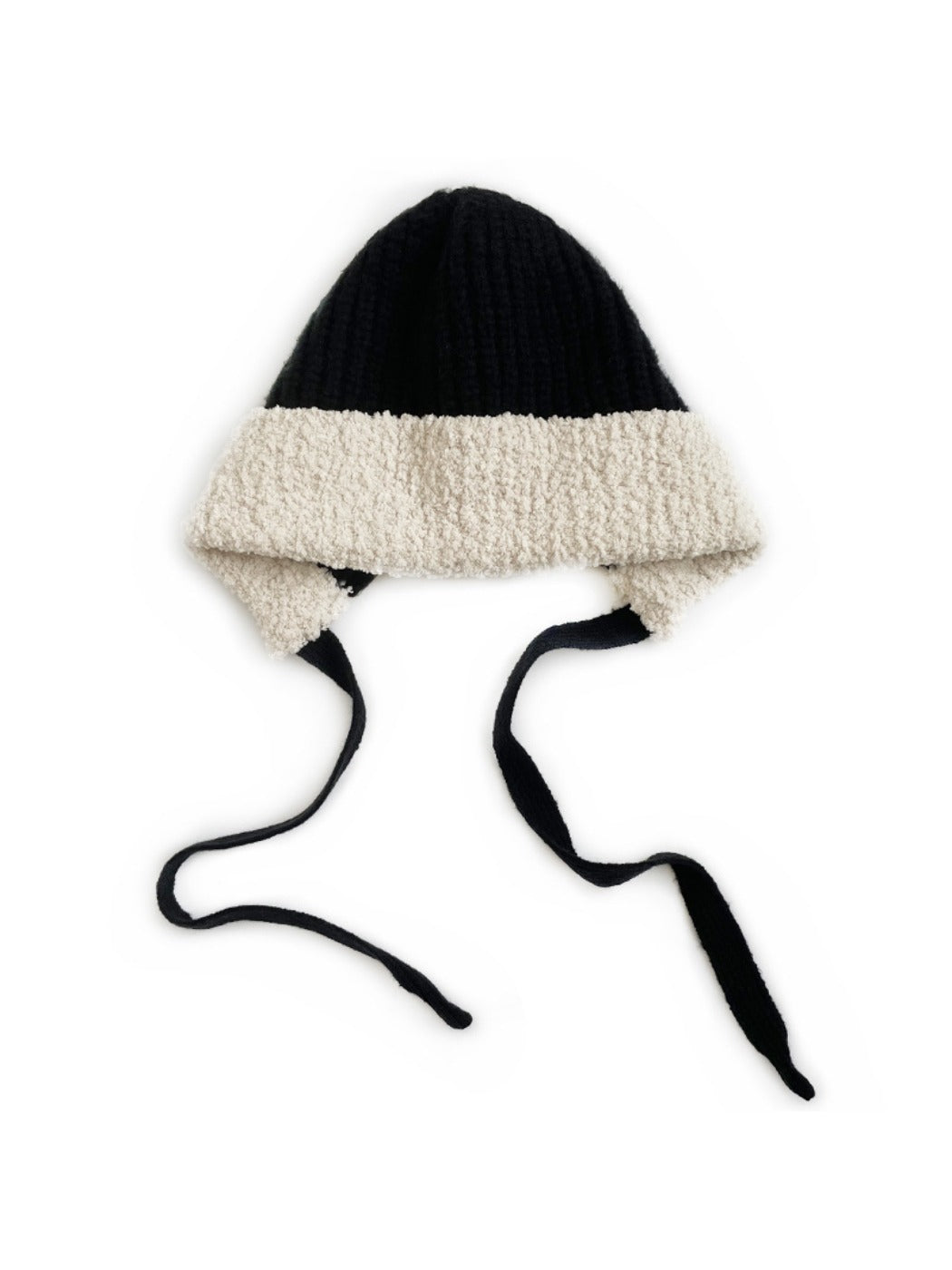 Haila - Knitted Beanie with Plush Trim &amp; Earflaps