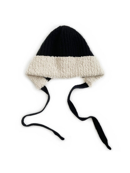 Haila - Knitted Beanie with Plush Trim &amp; Earflaps