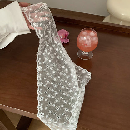Haila - White Lace Headband Scarf