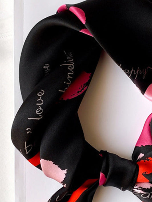 Square Letter Print Scarf