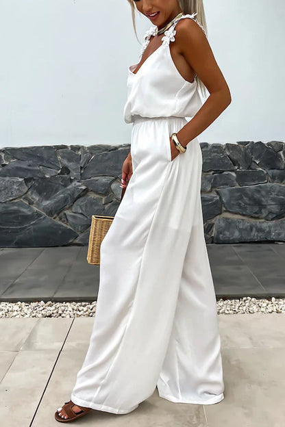 Sleeveless Pocket Bodysuit with Straps