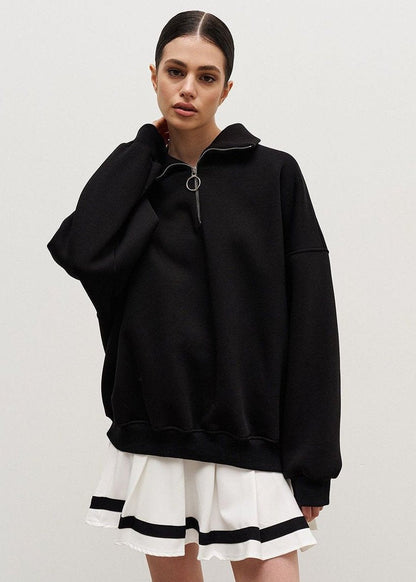 Oversized Sweatshirt Soft Cotton Abstract Graphic