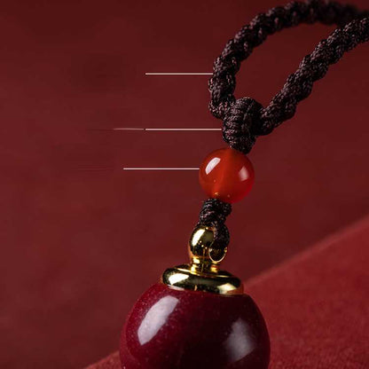 Gawu Box Built-In Prajnaparia Sutra Hollow Pendant Necklace Women'S Ornament