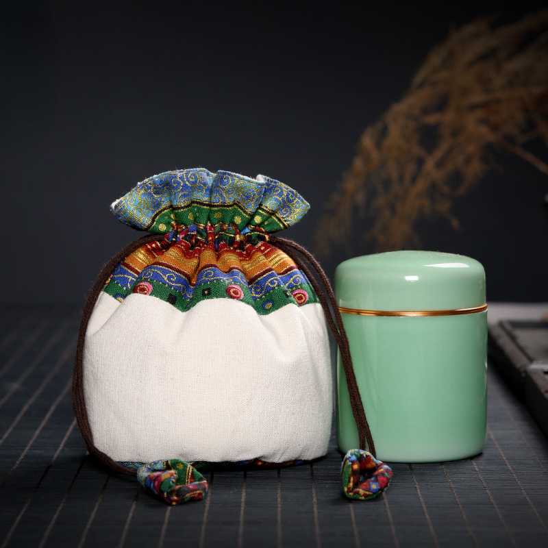 Vintage Double Thickened Cotton And Linen Storage Bag High-Grade Play Cloth Bag Drawstring Jewelry Small Pouch