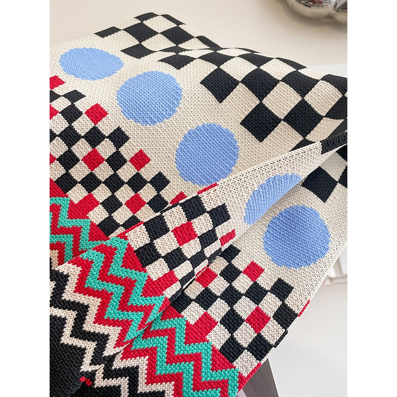 Checkerboard Striped Bags Handbags
