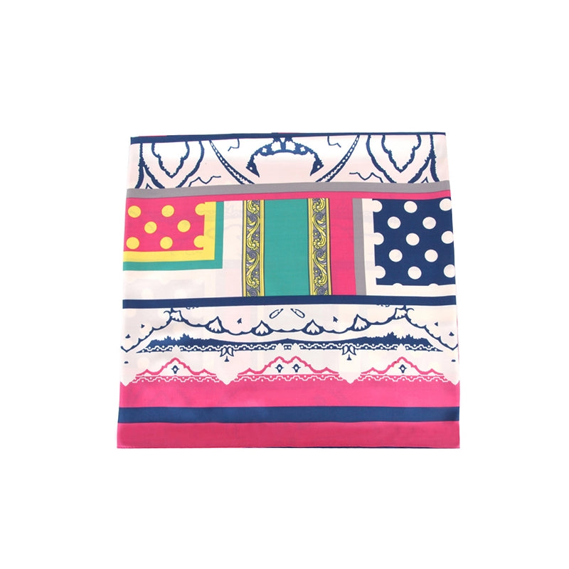 Color-Block Contrast Color Polka-Dot Printed Shawl&Scarf