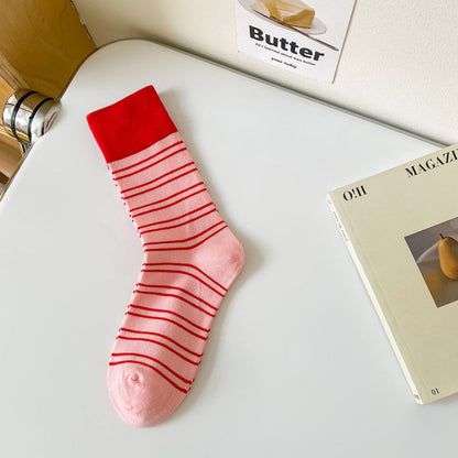 Rufia - Contrast Stripe Mid-Calf Socks