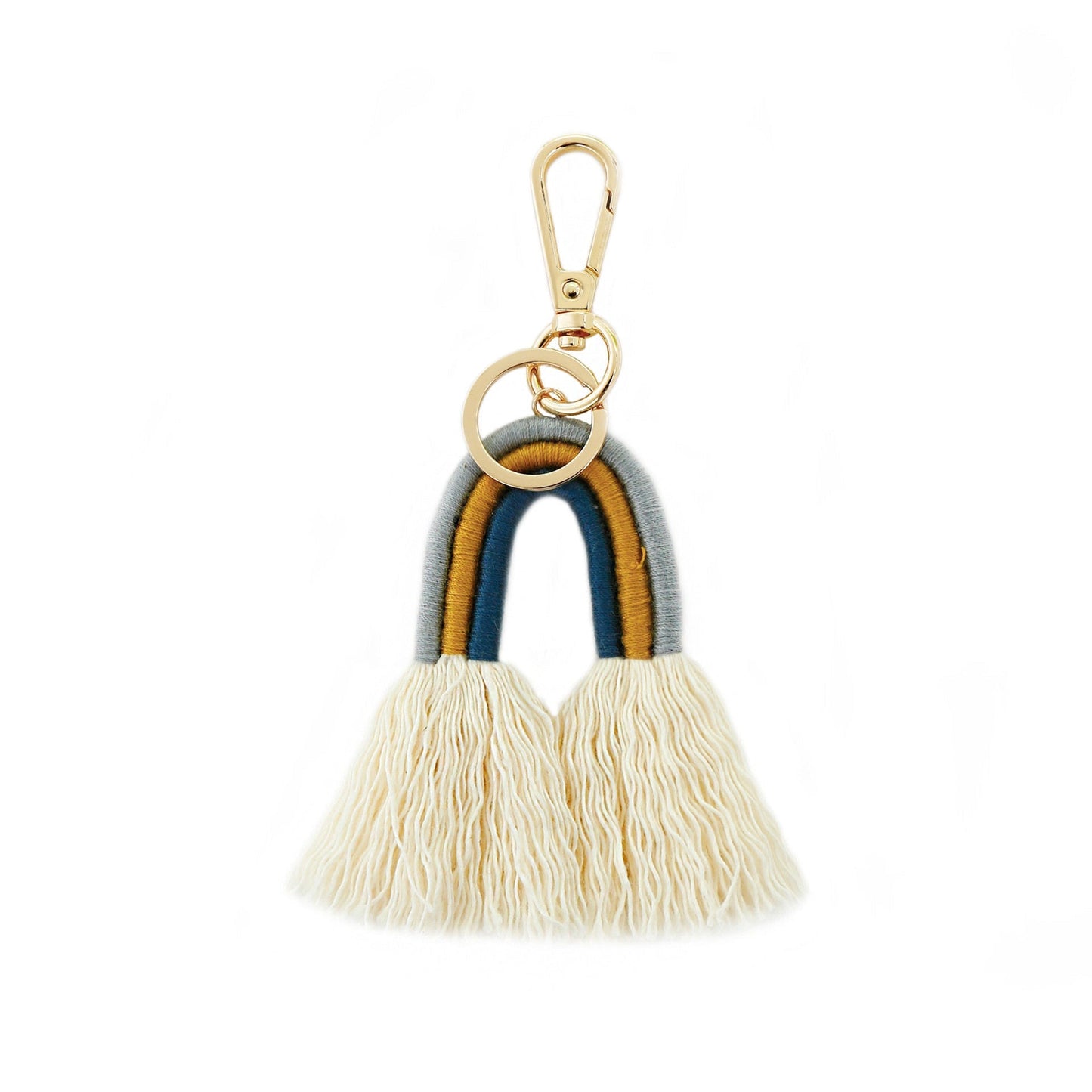 New Creative Pendant Bohemian Tassel Bag Pendant Rainbow Keychain
