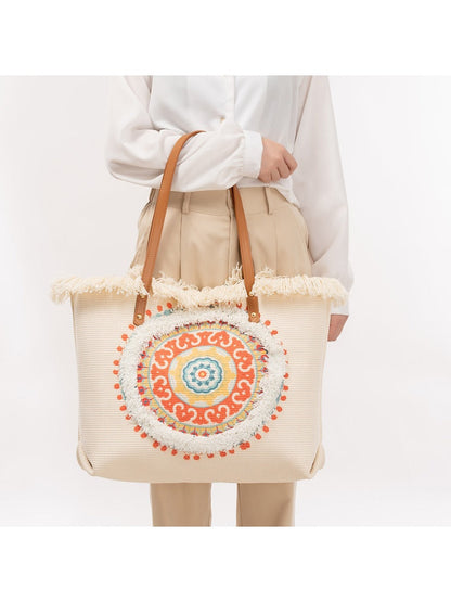 Cosbai - Boho Fringe Tote Bag