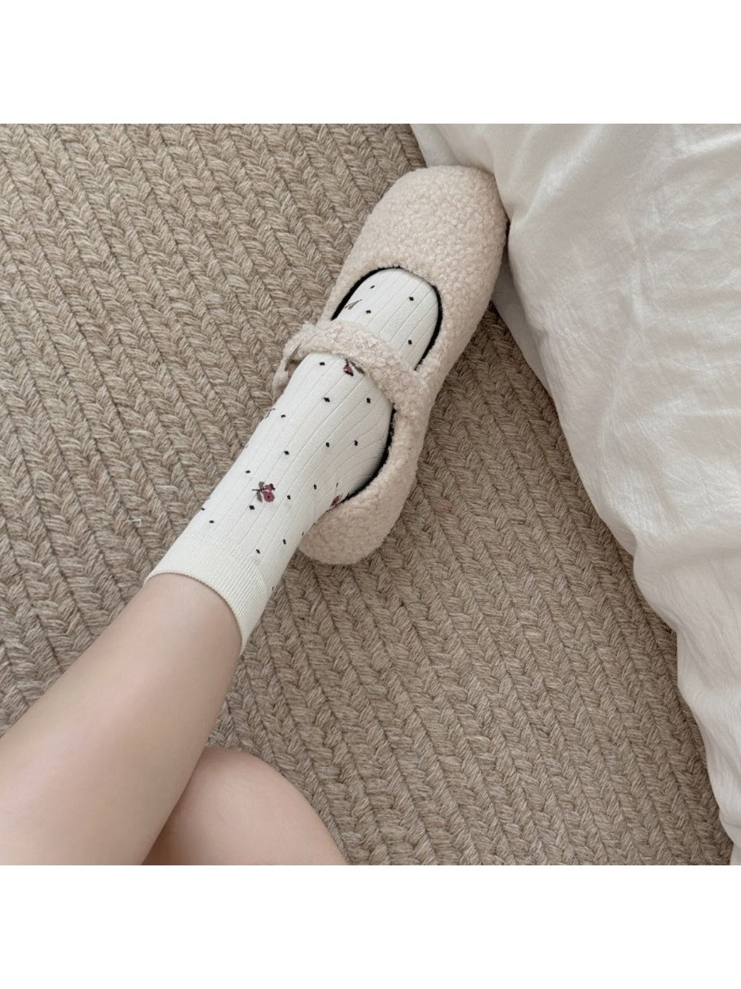 Rufia - Retro Floral Mid-calf Socks