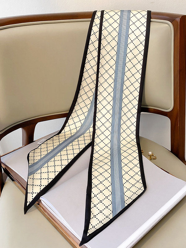 Leisure Fashion Geometry Simple Silk Scarf