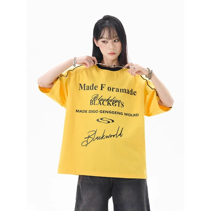 Creative Letter Print Street Style T-Shirt