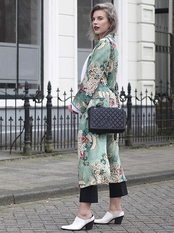 Fashion Floral Printed Cover-Up Outwear