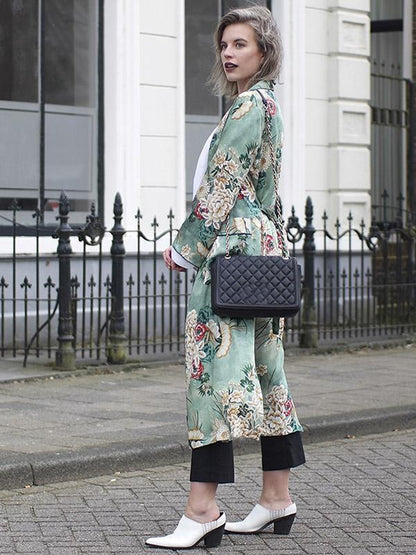 Fashion Floral Printed Cover-Up Outwear