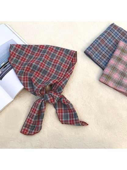 Scarvii - Elegant Japanese plaid scarf – versatile and fashionable