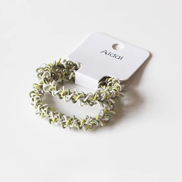 Colorful Woven Simple 2PCS Hair Ties
