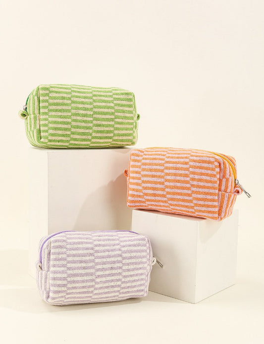 Color Block Simple Make Up Bag