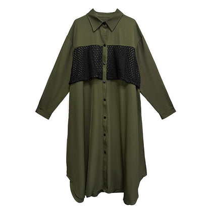 Vintage Patchwork Cotton Long Cardigan Coat