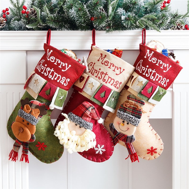 Santa Snowman Three-Dimensional Decoration Gift Bag Gift Bag