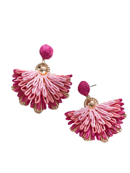 Earwish - Boho Woven Flower Earrings