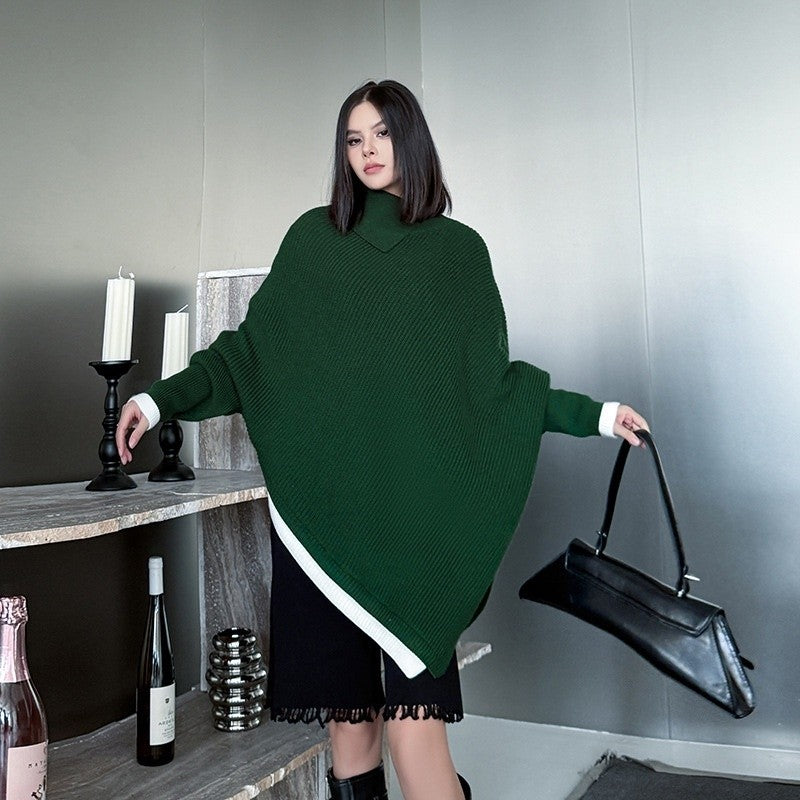 Irregular Batwing Sleeve Sweater