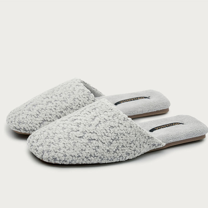 Elegant Soft Solid Color Warm Indoor Slippers