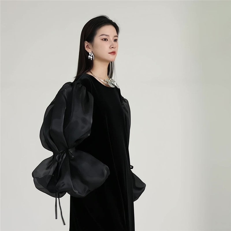 Puffed Sleeve Dress