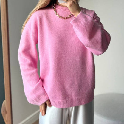Fall Crew Neck Casual Thicken Warm Sweater