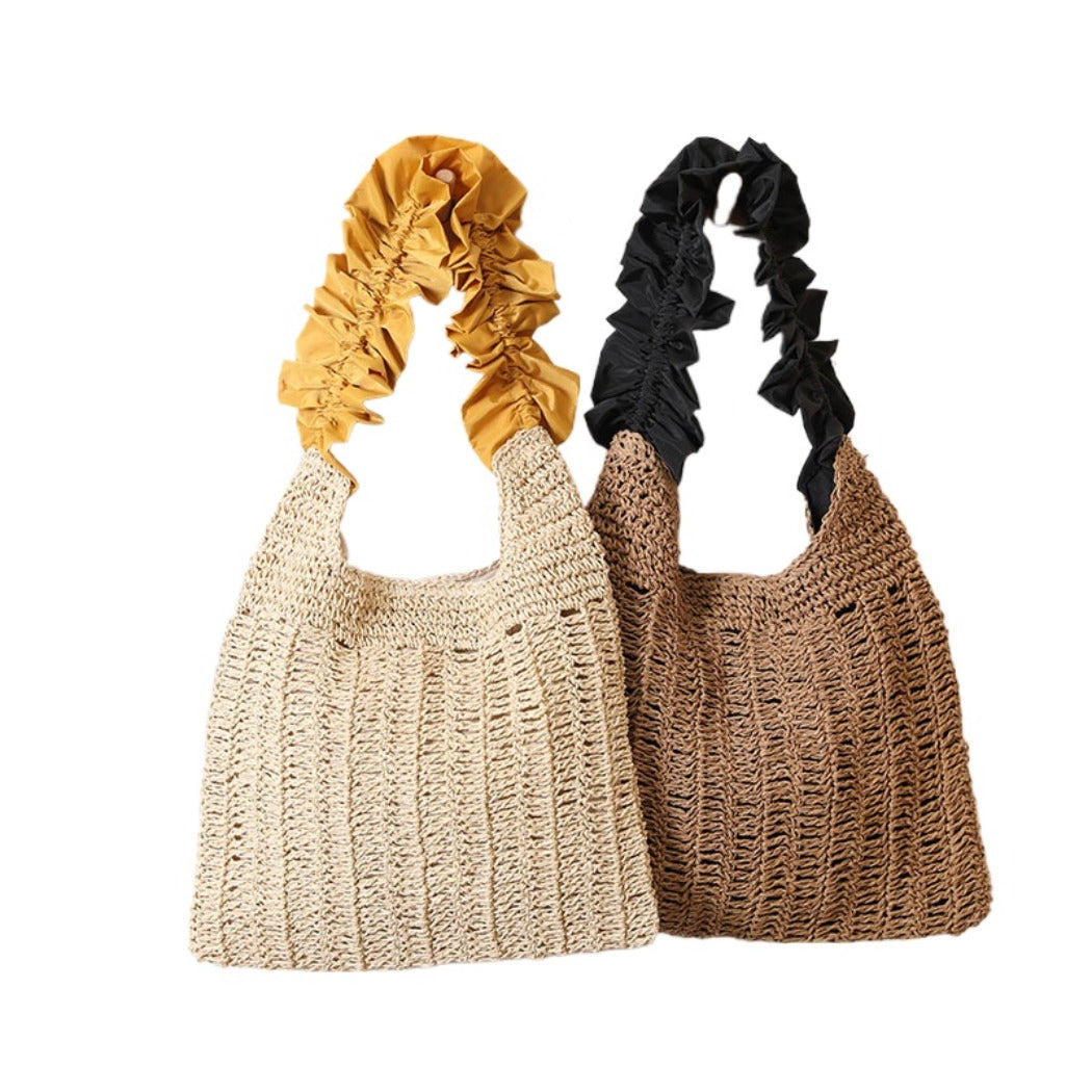 Cosbai - Ruffle Trim Crochet Sling Bag - Vintage &amp; Chic