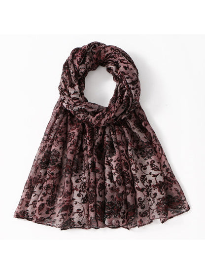 Scarvii - Vintage Scarf with Floral Print