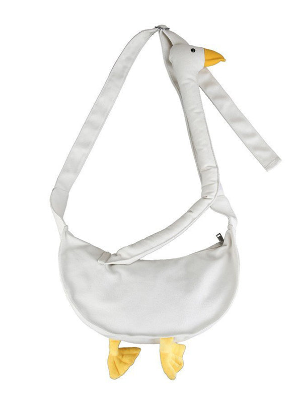 Stylish Contrast Color Duck Canvas Shoulder Bag Accessories