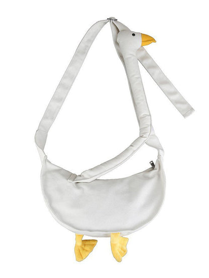 Stylish Contrast Color Duck Canvas Shoulder Bag Accessories
