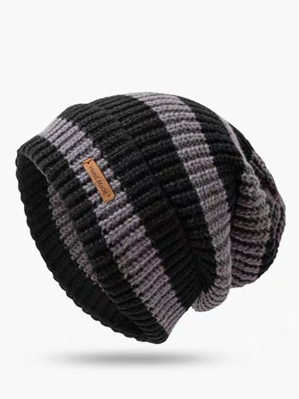 Haila - Cozy Striped Knitted Beanie for Women