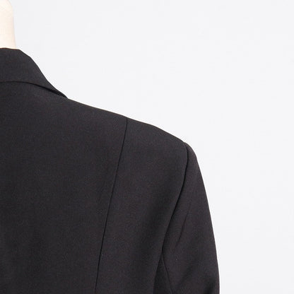 Solid Color Long Sleeve Lapel Irregular Collar Blazer Outerwear