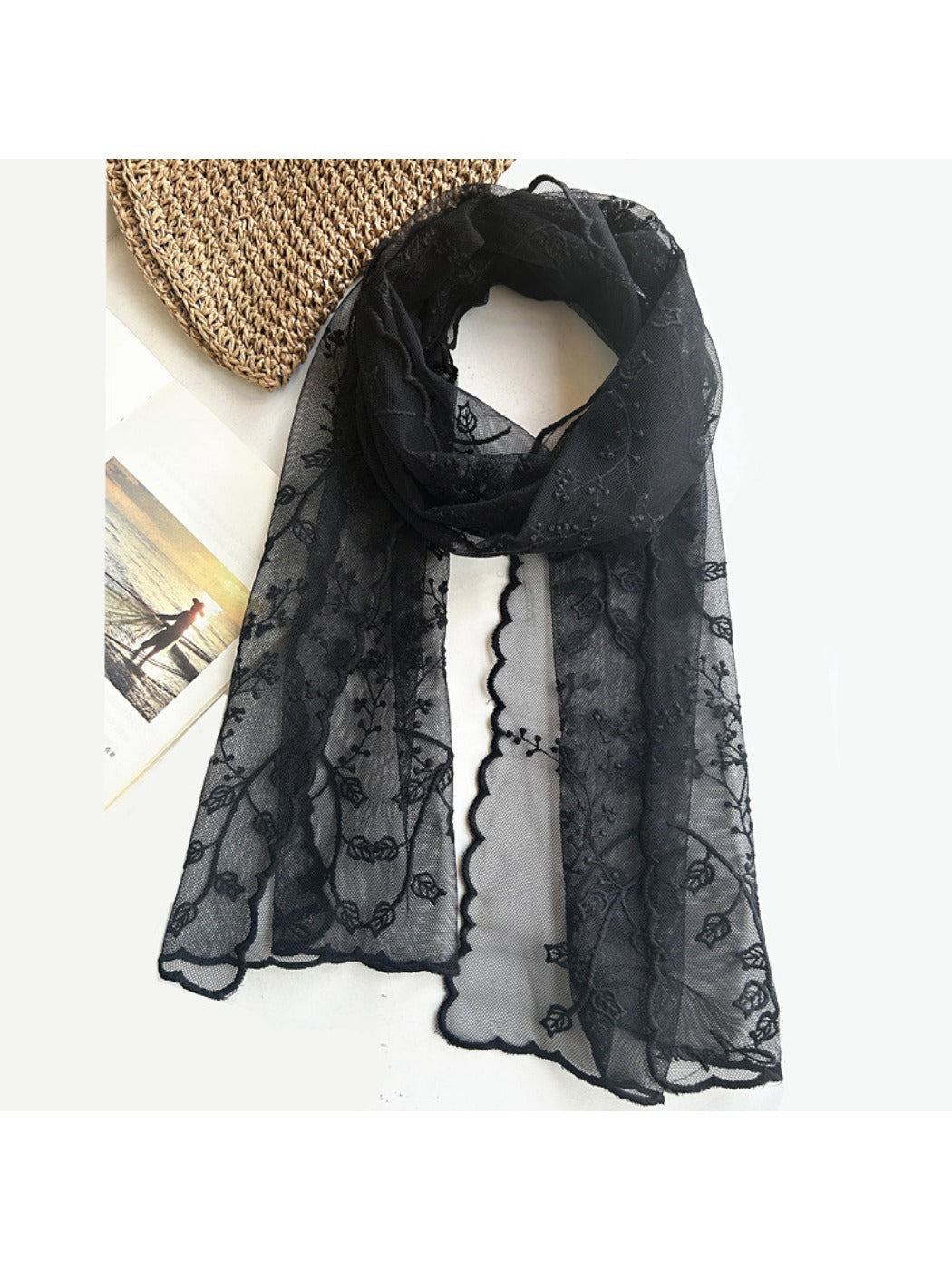 Scarvii - Elegant Lightweight Lace Scarf for Women