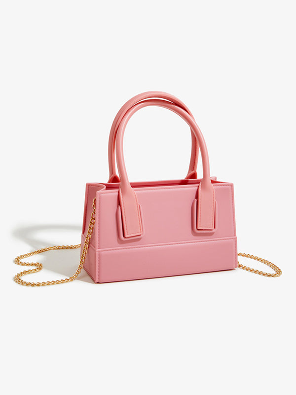 Chains Solid Color Crossbody Bags
