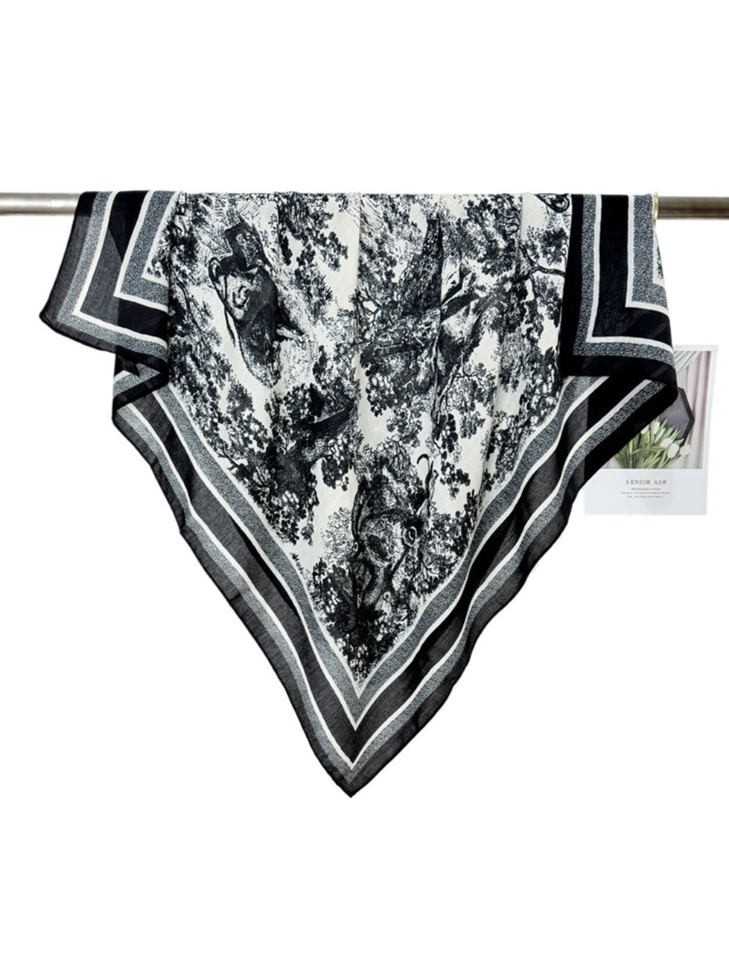 Scarvii - Jungle Print Square Scarf for Women