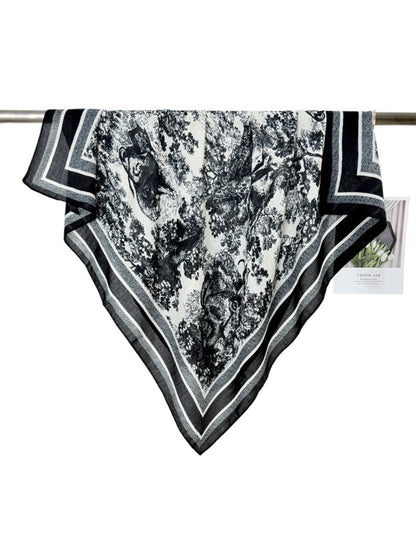 Scarvii - Jungle Print Square Scarf for Women