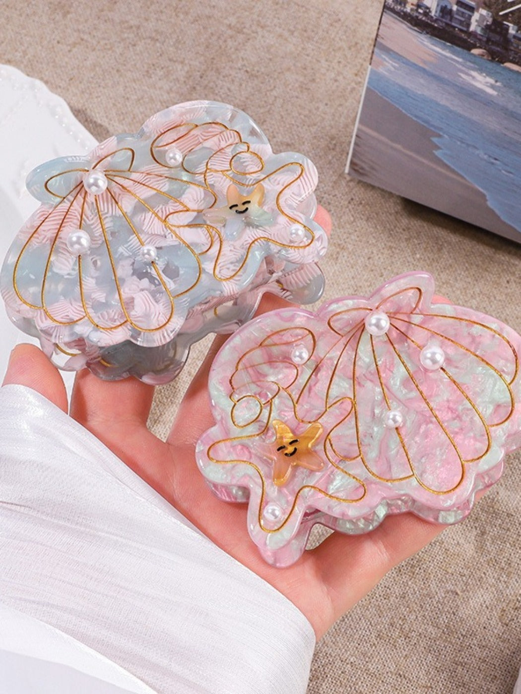Clio - Ocean Seashell-Shaped Hair Clips