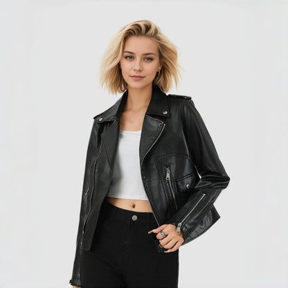 Short Commuter Leather Jacket