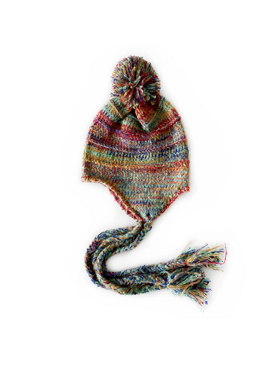 Haila - Women’s Colorblock Knit Earflap Beanie