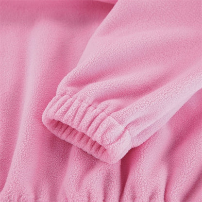Cozy Oversized Fleece Pullover With Lapel Collar