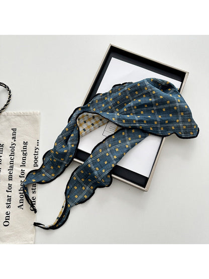 Scarvii - Plaid Diamond Pattern Scarf Headband