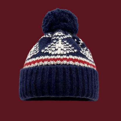Winter Warm Fair Isle Knit Beanie Hat