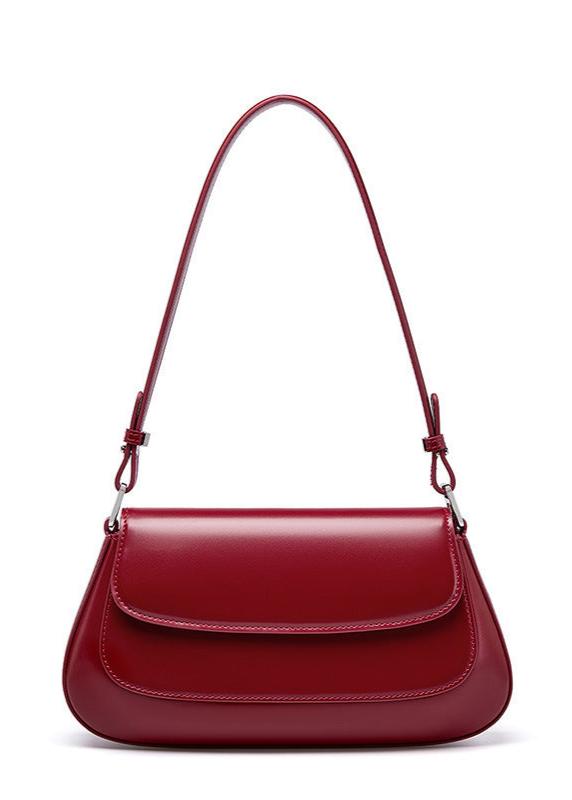 High Grade Leather Shoulder Bag With Dual Flap