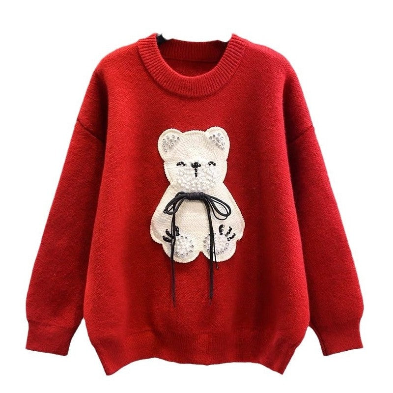 Loose Cute Long Sleeve Knit Sweater